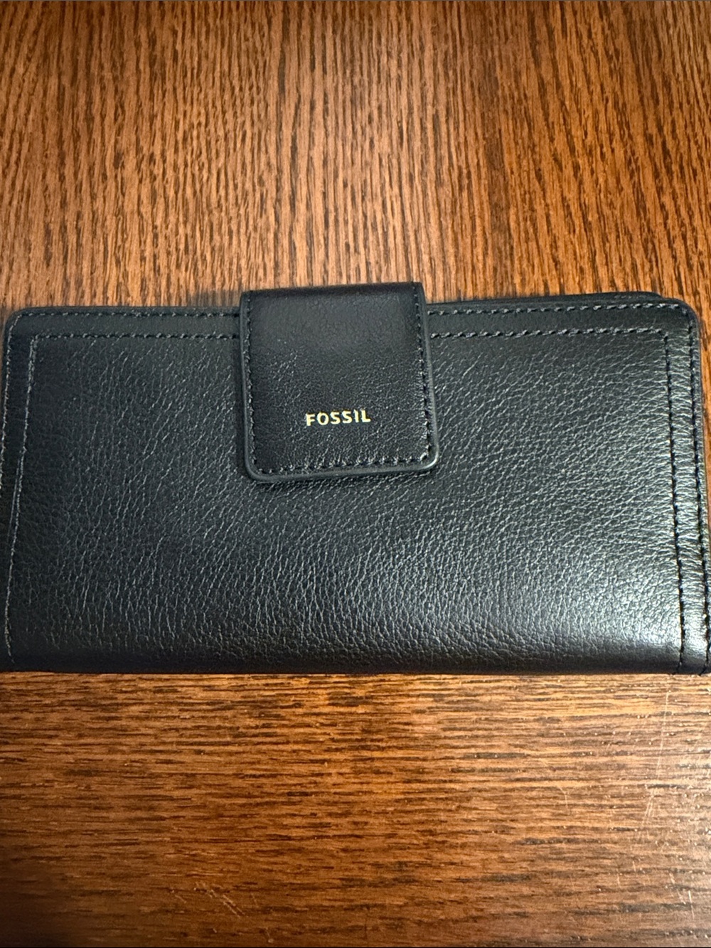 Fossil Black Leather Card & Key Holder Wallet